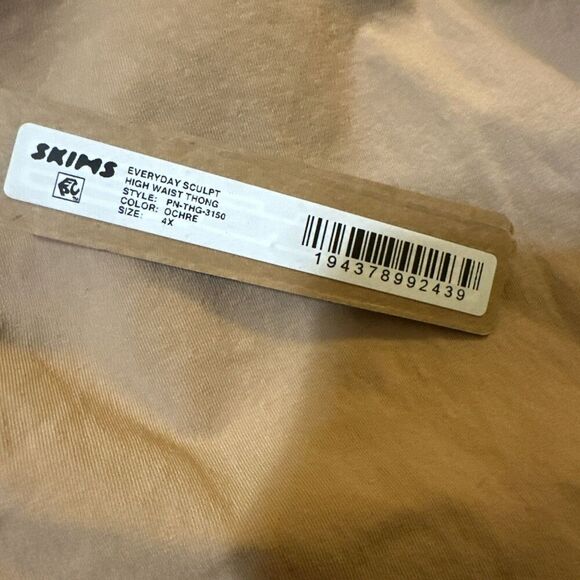 New Skims Everyday Sculpt High Wasted Thong Ochre Size 4x - Picture 6 of 8